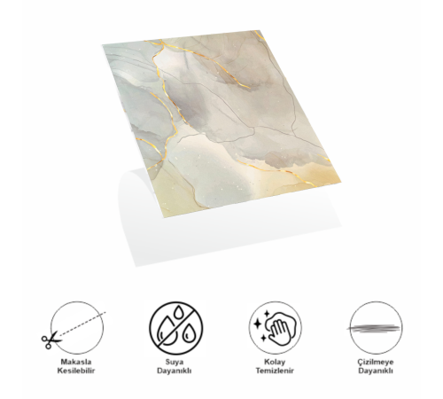 Decohandy 30x30 Cm Pvc Duvar Karosu 4'Lü Paket - Dumanlı Mermer Desen Decohandy 30x30 Cm Pvc Duvar Karosu 4'Lü Paket - Dumanlı Mermer Desen