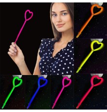 Kalp Şekili Glow Çubuk Seti 6 Adet
