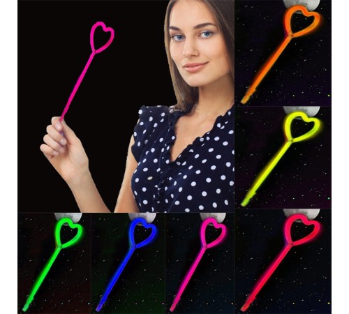 Kalp Şekili Glow Çubuk Seti 6 Adet Kalp Şekili Glow Çubuk Seti 6 Adet
