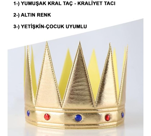 Kral Kraliyet Tacı Yetişkin Çocuk Uyumlu Kral Kraliyet Tacı Yetişkin Çocuk Uyumlu