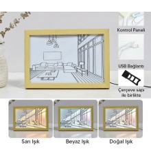 Işıklı Retro Tablo