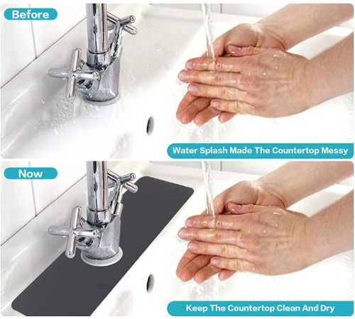 Su Emici Sihirli Lavabo Kenar Matı Su Emici Sihirli Lavabo Kenar Matı