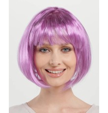 Düz Kesim Küt Parti Peruğu Rose Pembe