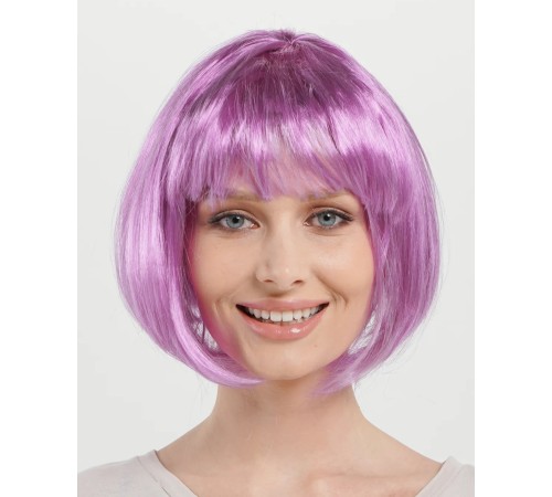 Düz Kesim Küt Parti Peruğu Rose Pembe Düz Kesim Küt Parti Peruğu Rose Pembe