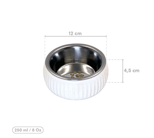 Mikopet Organik Seramik Mama Kabı Beyaz Mikopet Organik Seramik Mama Kabı Beyaz