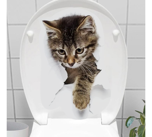 Decohandy Klozet Etiketi Stray Cat Decohandy Klozet Etiketi Stray Cat