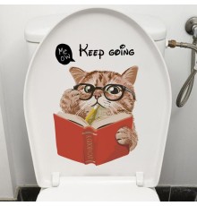 Decohandy Klozet Etiketi Keep Going Kedi