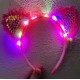 Pembe Pullu Led Işıklı Kedi Kulak Taç