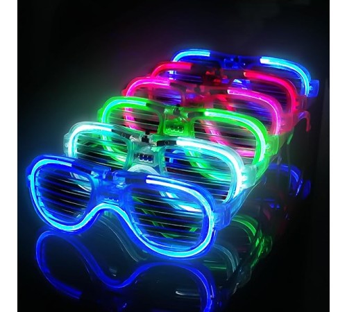 Glow Işıklı Panjur Parti Gözlüğü 12 Adet Glow Işıklı Panjur Parti Gözlüğü 12 Adet