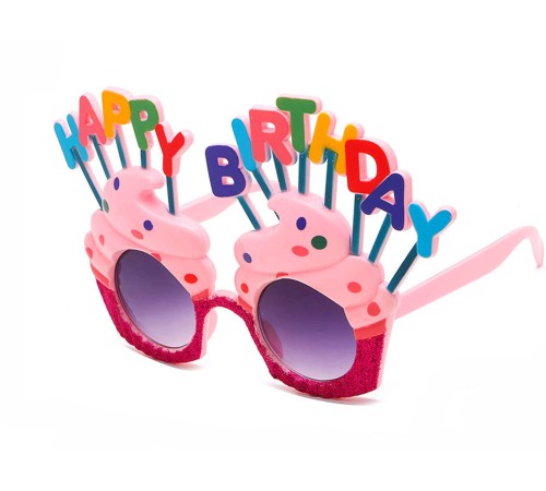 Happy Birthday Yazılı Pembe Fuşya Parti Gözlüğü Happy Birthday Yazılı Pembe Fuşya Parti Gözlüğü