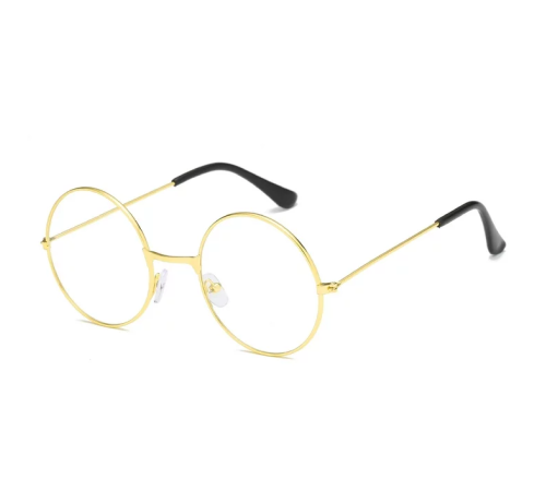 John Lennon Tarzı Gold Çerçeveli Şeffaf Gözlük John Lennon Tarzı Gold Çerçeveli Şeffaf Gözlük