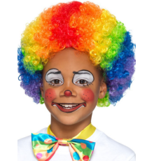 Rengarenk Kıvırcık Afro Peruk Bonus Saç