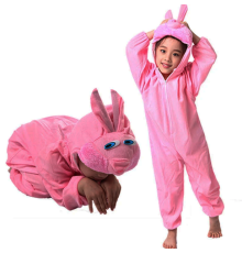 Çocuk Tavşan Kostümü Pembe Renk 2-3 Yaş