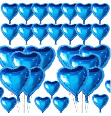 Metalize Mavi Kalp Folyo Balon