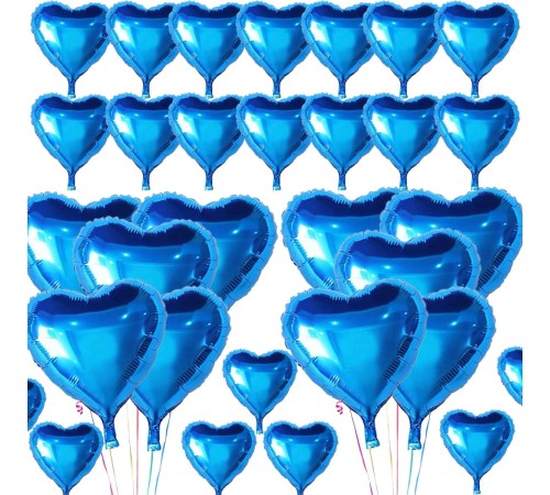 Metalize Mavi Kalp Folyo Balon Metalize Mavi Kalp Folyo Balon