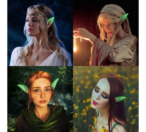 Karanlıkta Yanan Fosforlu Lateks Elf Kulağı 1 Çift Karanlıkta Yanan Fosforlu Lateks Elf Kulağı 1 Çift