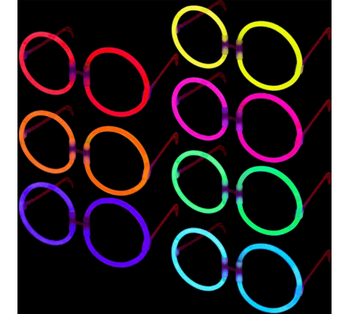 Glow Stick Yuvarlak Gözlük 12 Adet Glow Stick Yuvarlak Gözlük 12 Adet