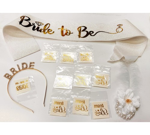 Altın Renk Bride Partisi Seti 13 Parça Altın Renk Bride Partisi Seti 13 Parça