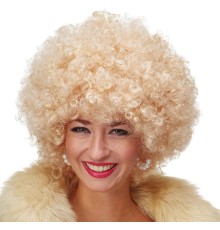 Altın Renk Kıvırcık Afro Parti Peruğu