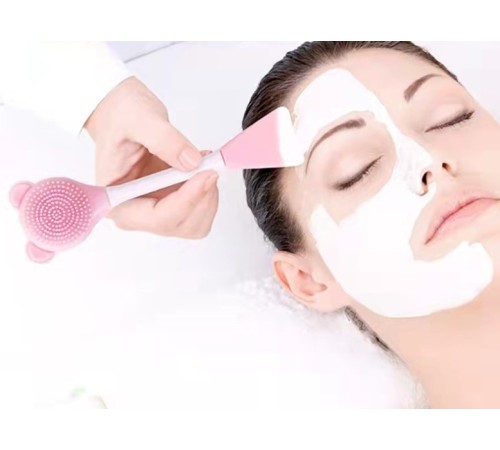 Silikon Yüz Temizleme Fırçası ve Maske Uygulama Spatulası Silikon Yüz Temizleme Fırçası ve Maske Uygulama Spatulası