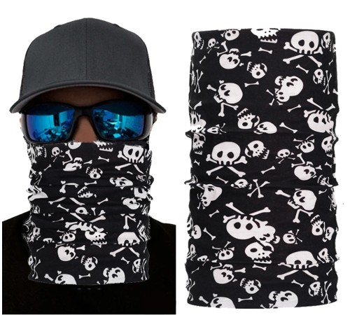 Siyah Beyaz İskelet Baskılı Buff Bandana Siyah Beyaz İskelet Baskılı Buff Bandana
