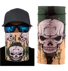 Haki Kuru Kafa Baskılı Buff Bandana 25x48 cm