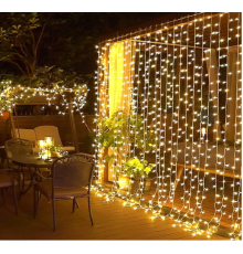 3*2 Perde Led Sarı Işık