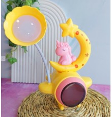 Çocuk Odası Ay ve Unicorn Desenli Gece Lambası