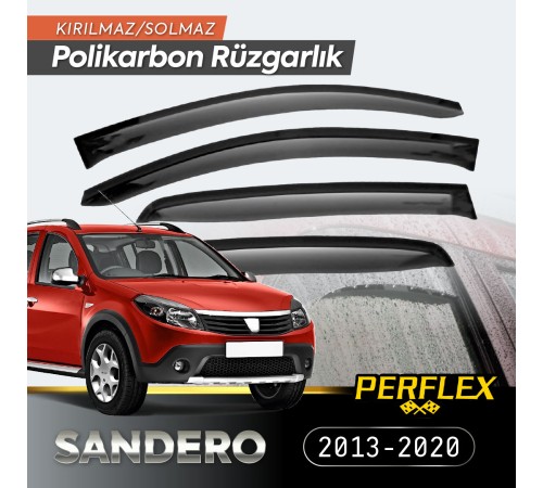 Dacia Sandero 2013-2020 Cam Rüzgarlığı V2 Düz Dacia Sandero 2013-2020 Cam Rüzgarlığı V2 Düz