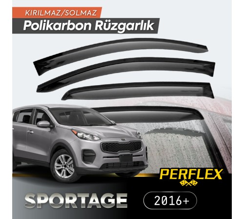 KIA Sportage 2016+ Cam Rüzgarlığı V2 Düz KIA Sportage 2016+ Cam Rüzgarlığı V2 Düz
