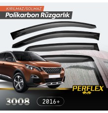 Peugeot 3008 2016+ Cam Rüzgarlığı V2 Düz