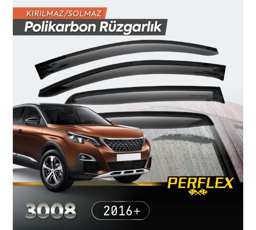Peugeot 3008 2016+ Cam Rüzgarlığı V2 Düz Peugeot 3008 2016+ Cam Rüzgarlığı V2 Düz