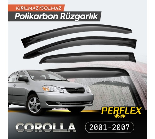 Toyota Corolla 2001-2007 Cam Rüzgarlığı V2 Düz Toyota Corolla 2001-2007 Cam Rüzgarlığı V2 Düz