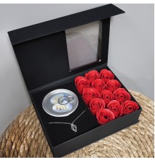 Romantik Gül ve İstiridye İnci Kolye Seti