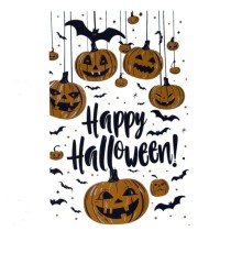 Halloween Temalı Balkabaklı Duvar Sticker Seti