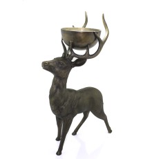 Metal Geyikli Kase 77 Cm