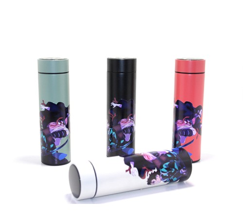 Anime Baskılı Dijital Göstergeli Termos 500 ml Model 1