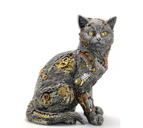 Steampunk Polyester Kedi Figürü Model 2 Steampunk Polyester Kedi Figürü Model 2