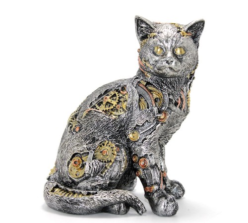 Steampunk Polyester Kedi Figürü Model 1 Steampunk Polyester Kedi Figürü Model 1