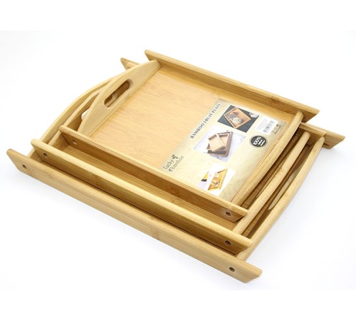3'lü Bambu Tepsi Model 1 3'lü Bambu Tepsi Model 1