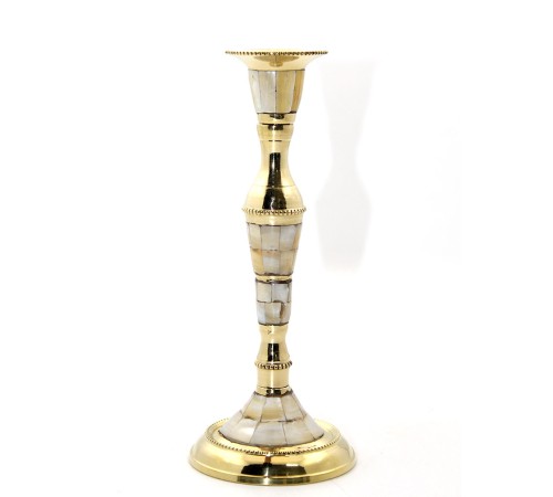 Tekli Pirinç Sedefli Şamdan Model 1 Tekli Pirinç Sedefli Şamdan Model 1