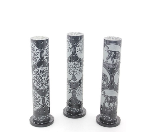 Obsidian Taşı İşlemeli Kule Tütsülük Model 2 Obsidian Taşı İşlemeli Kule Tütsülük Model 2