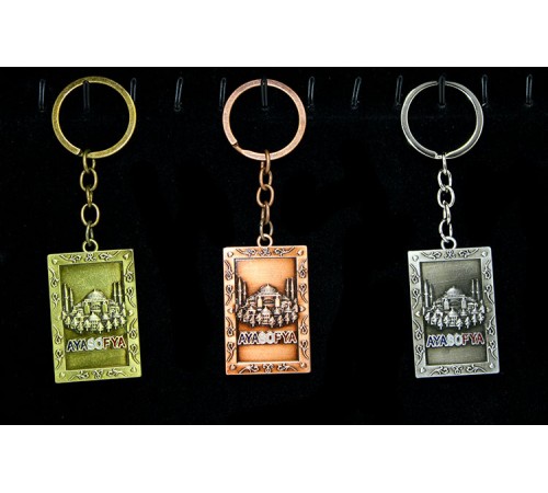 Metal Ayasofya Anahtarlık Dikdörtgen Tasarım Metal Ayasofya Anahtarlık Dikdörtgen Tasarım
