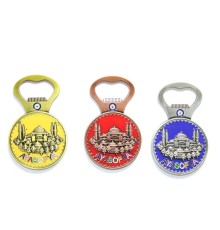 Yöresel Ayasofya Magnet Ve Açacak Yuvarlak Tasarım