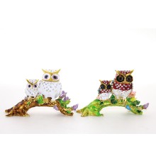 Swarovski Dal Üstünde 2'li Baykuş