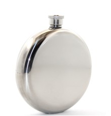 Paslanmaz Çelik Yuvarlak 8 Oz Tekli Matara Çelik Renk