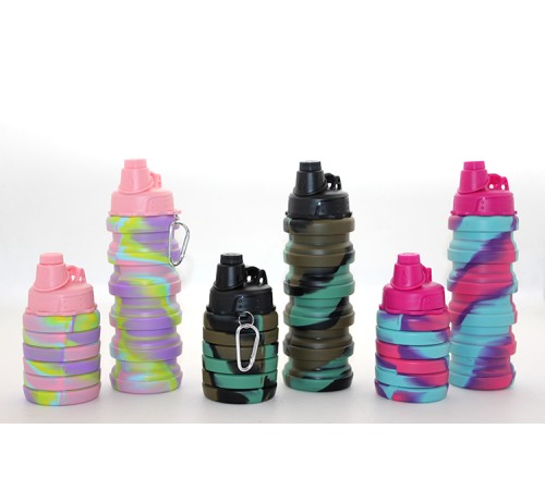 Katlanabilir Portatif Silikon Su Şişesi 500 Ml Model 2 Katlanabilir Portatif Silikon Su Şişesi 500 Ml Model 2