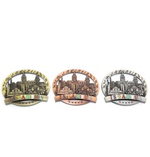 İstanbul Temalı Metal Magnet Yuvarlak Tasarım