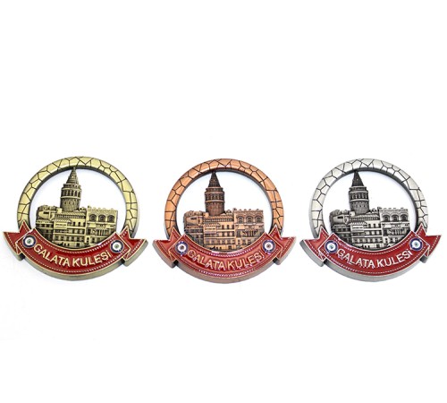 İstanbul Temalı Metal Magnet Galata Kulesi Yuvarlak Tasarım İstanbul Temalı Metal Magnet Galata Kulesi Yuvarlak Tasarım