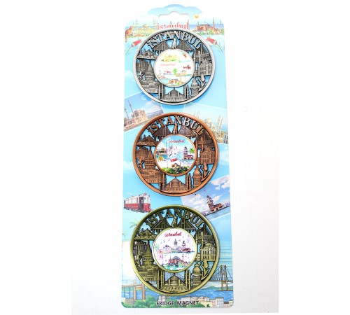 İstanbul Temalı Metal Magnet 3'lü Set Model 2 İstanbul Temalı Metal Magnet 3'lü Set Model 2